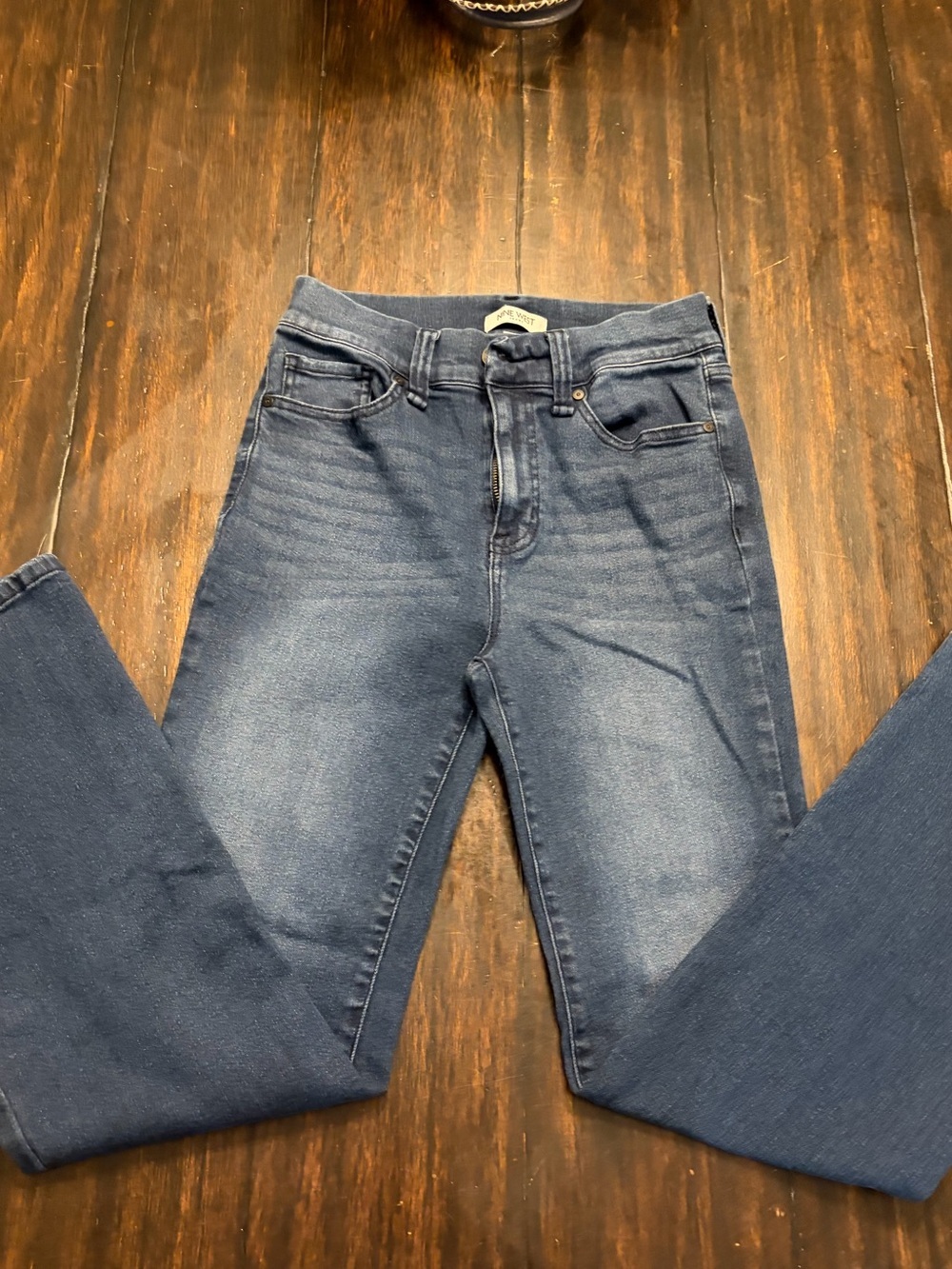 Nine West Dark Blue Boot Cut Stretch Jeans size medium 8-10